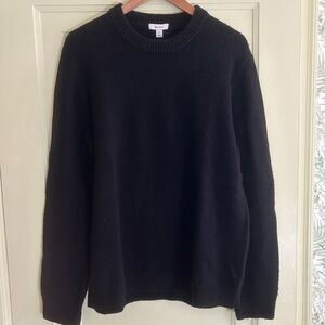 Reiss Men's Black Crewneck Sweater Wool Blend XL